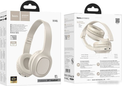 Наушники Hoco W46 (молочный) 