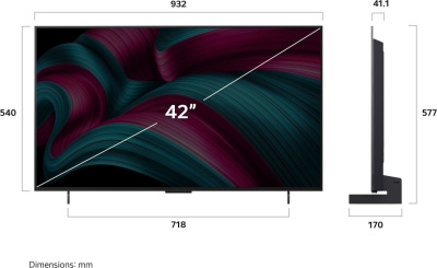 OLED телевизор LG OLED evo AI C5 OLED42C5RLA 