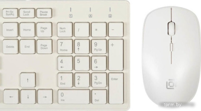 Клавиатура + мышь Oklick 240M (белый) 