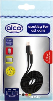 Кабель Alca USB Type-C - USB Type-C 510680 (1 м, черный) 