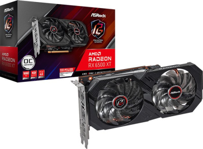 Видеокарта ASRock Radeon RX 6500 XT Phantom Gaming D 4GB OC RX6500XT PGD 4GO 