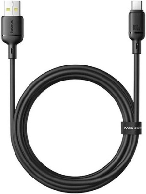 Кабель Baseus Silky Series Fast Charging Cable USB to Type-C 100W (2 м, черный)