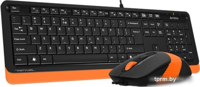 Клавиатура + мышь A4Tech Fstyler F1010 (черный/оранжевый) 