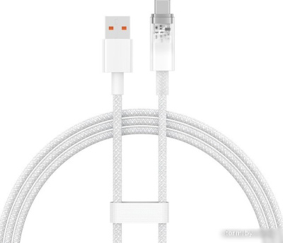 Кабель Baseus Explorer Series Fast Charging Cable with Smart Temperature Control 100W USB Type-A - USB Type-C (2 м, белый) 