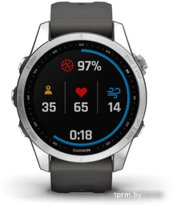 Умные часы Garmin Fenix 7S 42 мм (серебристый/графитовый) 