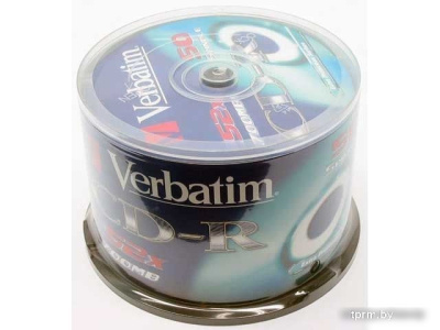 CD-R диск Verbatim 700Mb Verbatim DL Extra Protection 52x CakeBox 50 шт. 043351 