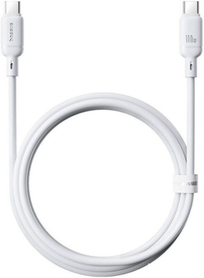 Кабель Baseus Silky Series Fast Charging Cable 100W USB Type-C - USB Type-C (1 м, белый)