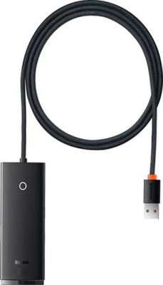 USB-хаб Baseus Lite Series 4-Port USB-A WKQX030201 (2 м, черный) 