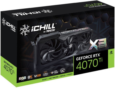 Видеокарта Inno3D GeForce RTX 4070 Ti iChill X3 C407T3-126XX-186148H 