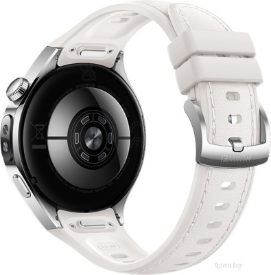 Умные часы Huawei Watch 5 42 мм (серебристый, с белым силиконовым ремешком, международная версия) 