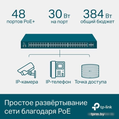 Управляемый коммутатор уровня 2+ TP-Link TL-SG3452P 