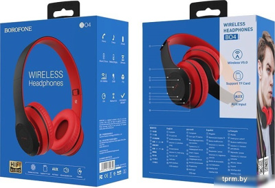 Наушники Borofone BO4 (черный/красный) 
