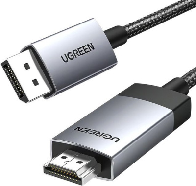 Кабель Ugreen DP119 15574 DisplayPort - HDMI (2 м, черный) 