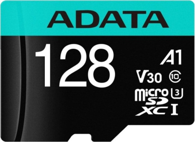 Карта памяти A-Data Premier Pro AUSDX128GUI3V30SA2-RA1 microSDXC 128GB (с адаптером) 