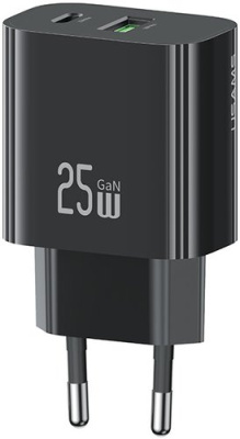 Сетевое зарядное Usams CC315 T65 25W (черный)