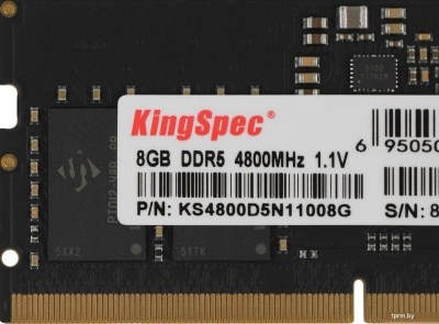 Оперативная память KingSpec 8ГБ DDR5 SODIMM 4800 МГц KS4800D5N11008G 