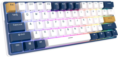 Клавиатура Royal Kludge RK61 Plus RGB (белый, RK Cyan) 