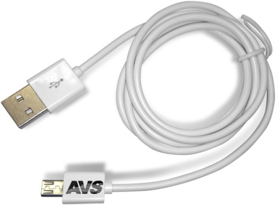 Кабель AVS MR-311 USB Type-A - microUSB (1 м, белый) 