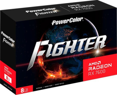 Видеокарта PowerColor Fighter Radeon RX 7600 8GB GDDR6 RX 7600 8G-F 