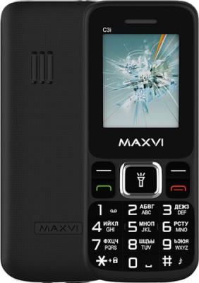 Кнопочный телефон Maxvi C3i (черный)