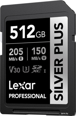 Lexar Professional SILVER PLUS SDXC LSDSIPL512G-BNNNG 512GB 