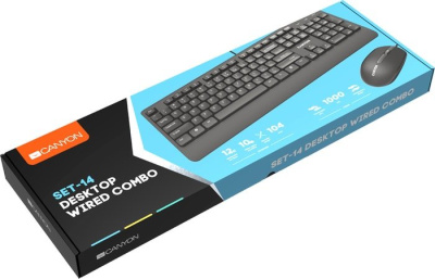 Клавиатура + мышь Canyon CNE-CSET4-RU 