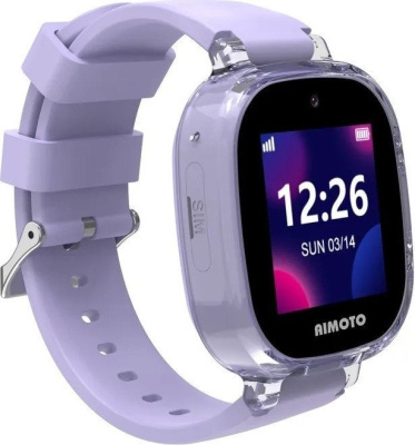 Умные часы с наушниками Aimoto Crystal 4G (сиреневый) 