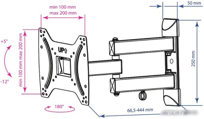 Кронштейн Kromax DIX-22 (черный) 