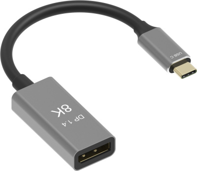 Адаптер VCOM CU480M USB Type-C - DisplayPort (0.15 м, серый) 