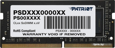 Оперативная память Patriot Signature Line 4GB SODIMM DDR4 PC4-21300 PSD44G266681S 