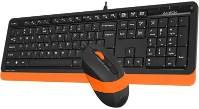 Клавиатура + мышь A4Tech Fstyler F1010 (черный/оранжевый) 