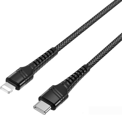 Кабель Borofone BU21 USB Type-C - Lightning (1.2 м, черный) 