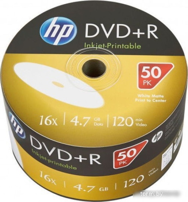 DVD-R диск HP 4.7Gb 16x HP Printable 50 шт. в пленке 69304 