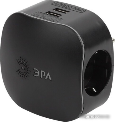 Разветвитель ЭРА SP-3e-USB-Black Б0046364 