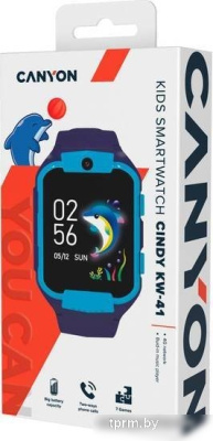 Детские умные часы Canyon Cindy KW-41 (синий/голубой) 