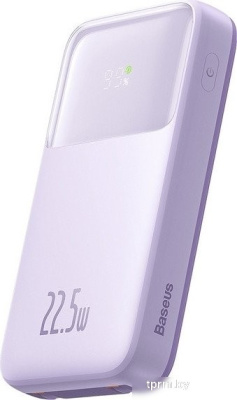Внешний аккумулятор Baseus Comet Series Dual-Cable Digital Display Fast Charge Power Bank 22.5W 20000mAh (сиреневый) 