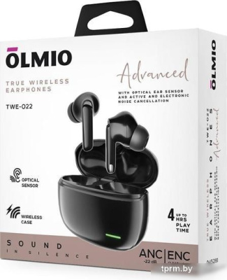 Наушники Olmio TWE-022 (черный) 