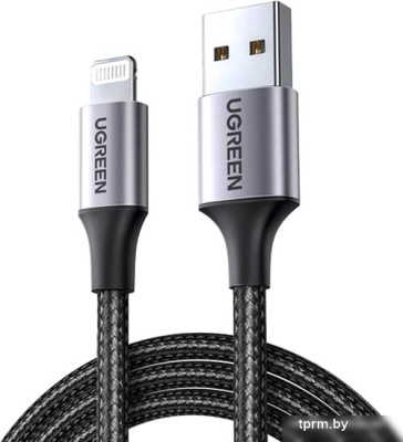 Кабель Ugreen US199 60157 USB Type-A - Lightning (1.5 м, черный) 