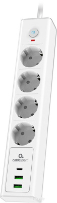 Сетевой фильтр Cablexpert Exnovo EXN-4-CU2-W-2 