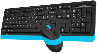 Клавиатура + мышь A4Tech Fstyler FG1010 (черный/синий) 