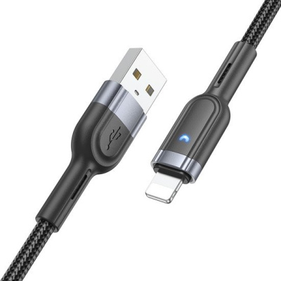 Кабель Hoco U117 USB Type-A - Lightning (1.2 м, черный) 