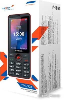 Кнопочный телефон TeXet TM-321 (черный) 