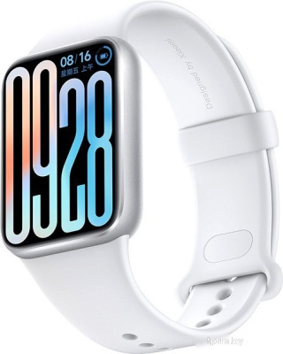 Фитнес-браслет Xiaomi Smart Band 9 Pro M2401B1 (серебристый, с белым силиконовым ремешком, международная версия) 