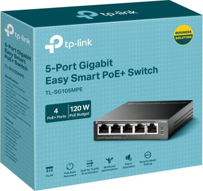 Настраиваемый коммутатор TP-Link TL-SG105MPE 