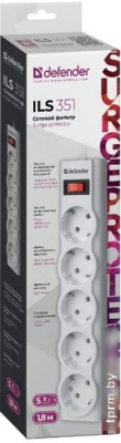 Сетевой фильтр Defender ILS 351 (1.8 м) 