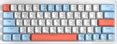 Клавиатура Cyberlynx ZA63 White Blue Orange (TNT Yellow) 