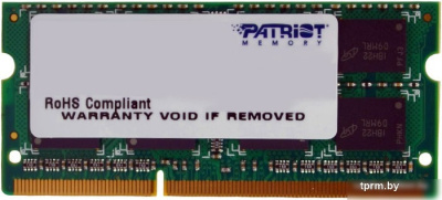 Оперативная память Patriot Signature 4GB DDR3 SO-DIMM PC3-10600 (PSD34G13332S) 