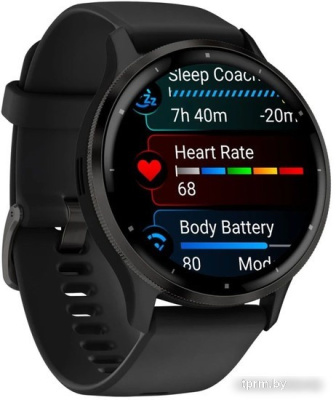 Умные часы Garmin Venu 3 (черный, с силиконовым ремешком) 