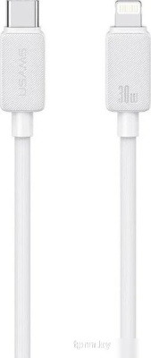 Кабель Usams US-SJ697 USB Type-C - Lightning (2 м, белый) 