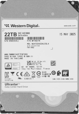 Жесткий диск WD Ultrastar DC HC580 22TB WUH722422ALE6L4